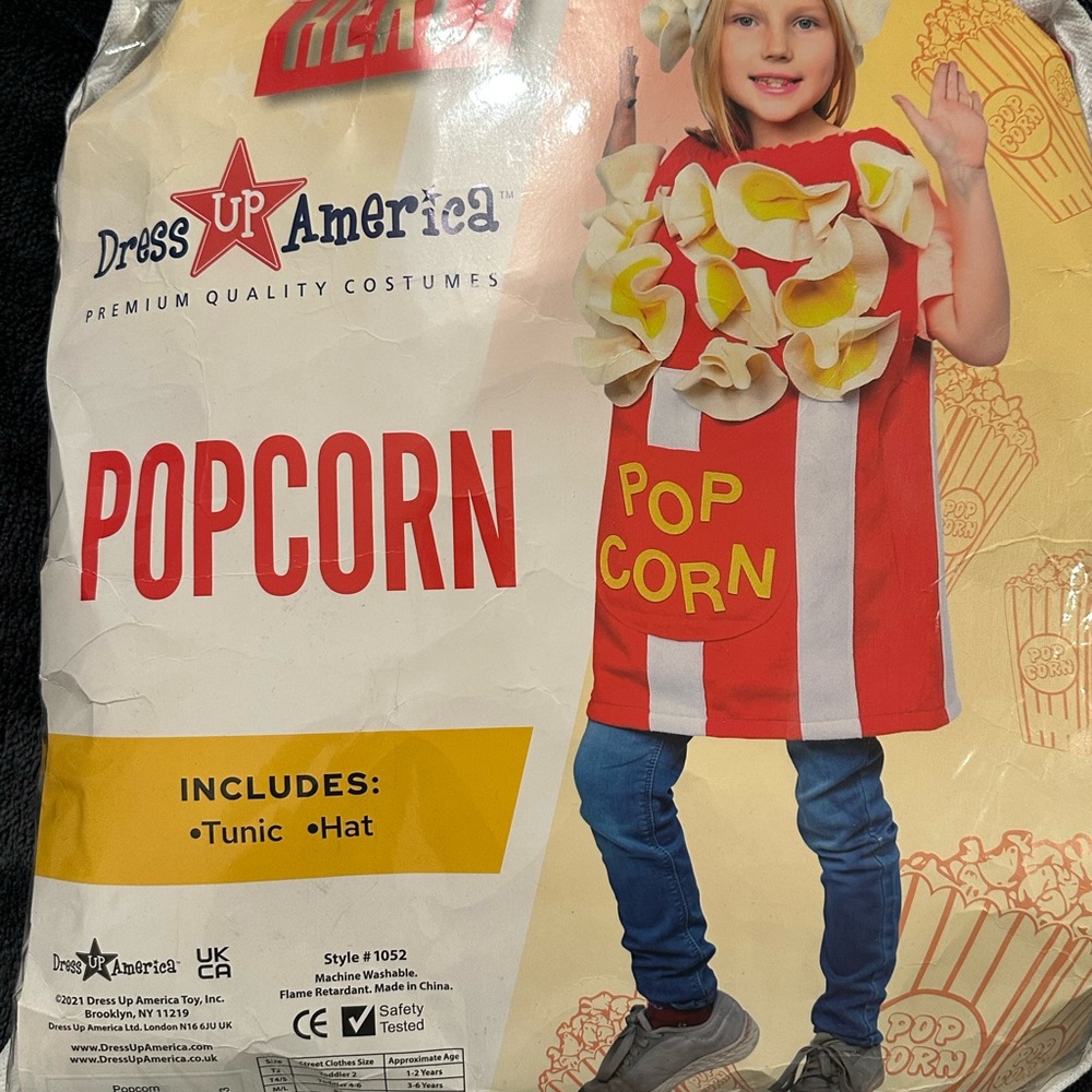 Popcorn Costume for Kids